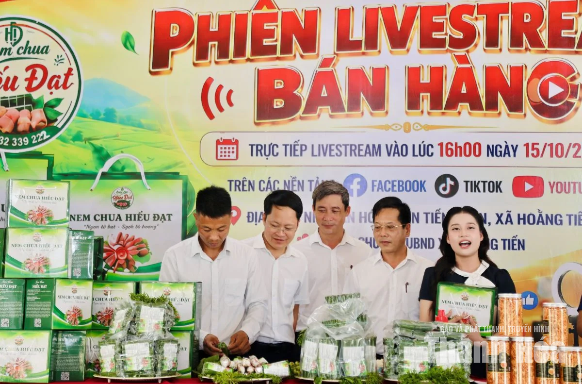 Xã Hoằng Tiến đưa sản phẩm OCOP lên nền tảng số