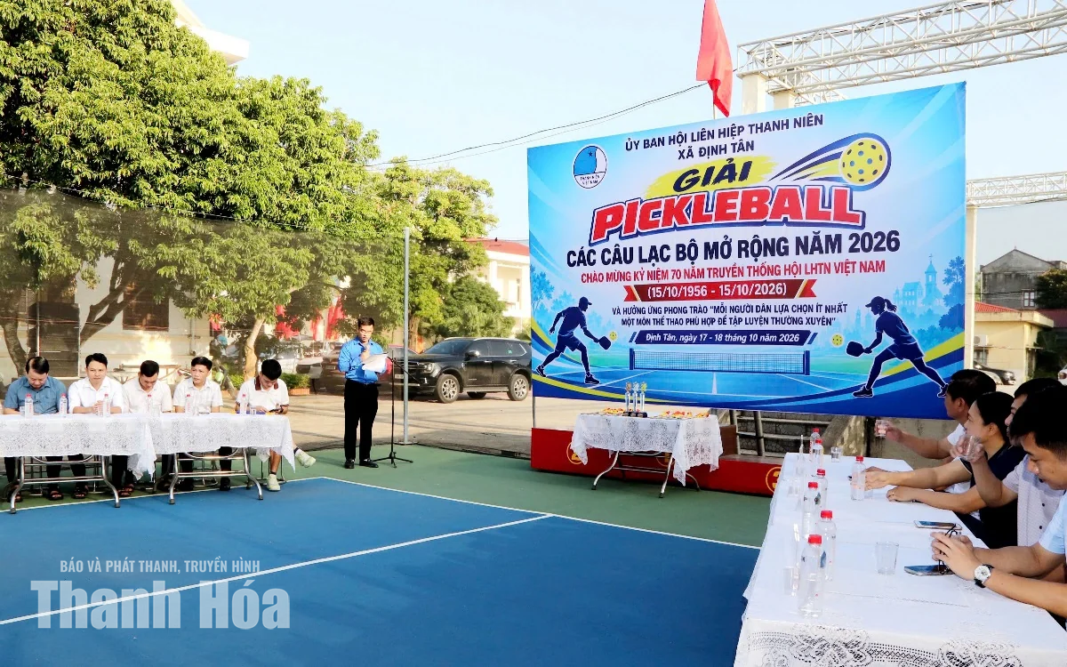 Giải pickleball xã Định Tân&nbsp;chào mừng kỷ niệm Ngày truyền thống Hội LHTN Việt Nam