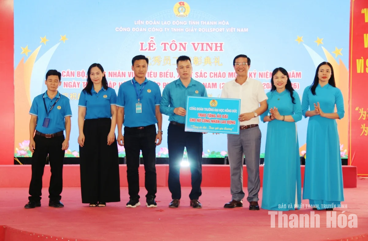 Công đoàn Công ty TNHH Giầy Rollsport Việt Nam tôn vinh cán bộ, công nhân viên tiêu biểu