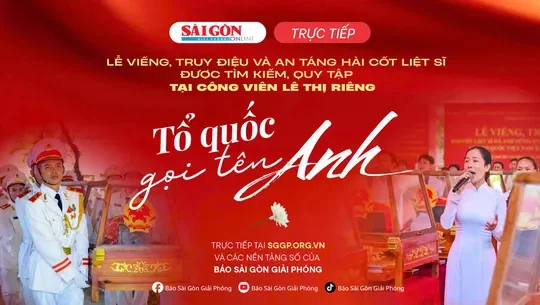 XEM TRỰC TIẾP: Lễ viếng, truy điệu và an táng hài cốt liệt sĩ được tìm kiếm, quy tập tại Công viên Lê Thị Riêng