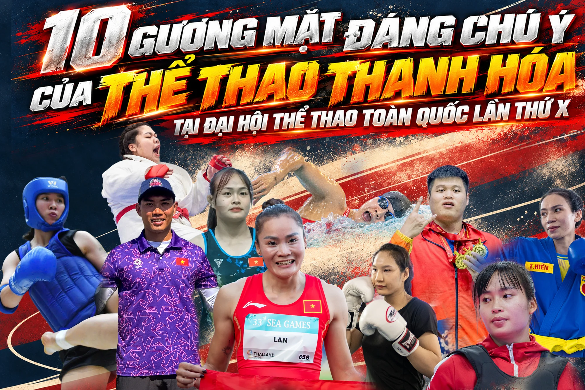 10 gương mặt đáng chú ý của thể thao Thanh Hóa tại Đại hội Thể thao toàn quốc lần thứ X