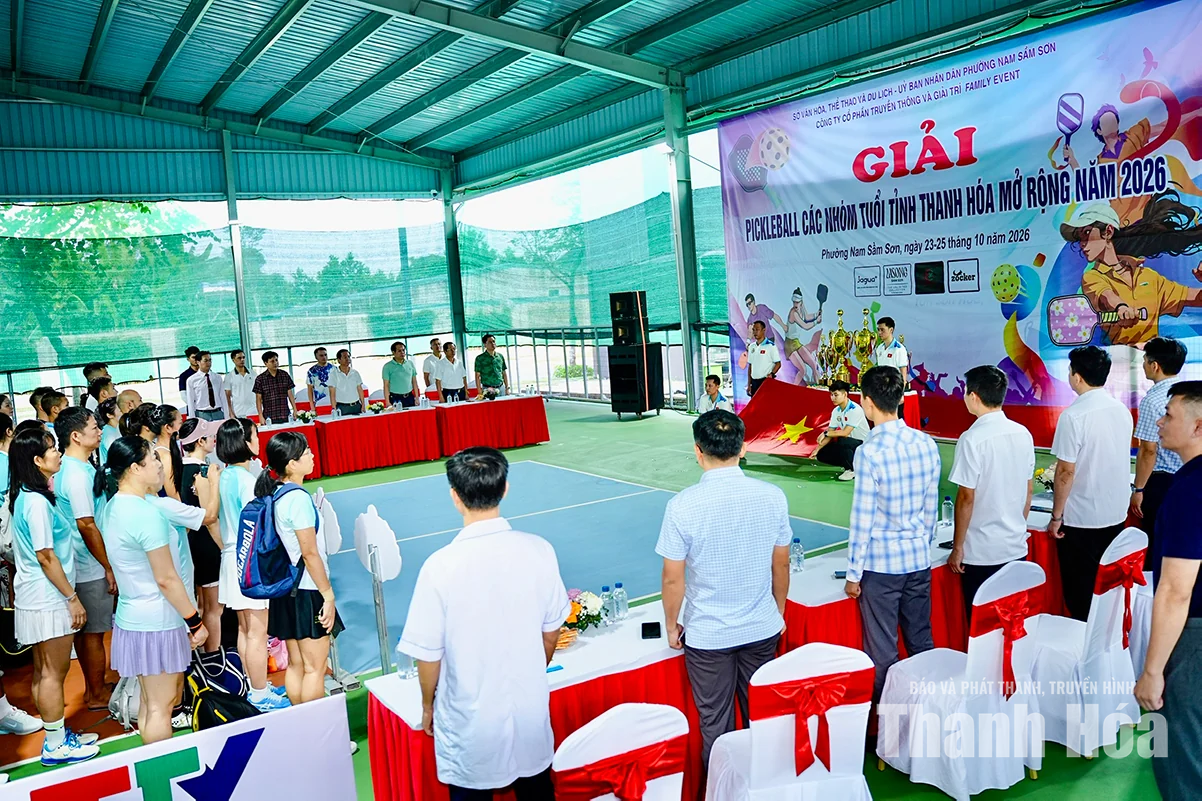 Gần 200 VĐV tranh tài tại Giải Pickleball các nhóm tuổi tỉnh Thanh Hóa mở rộng năm 2026