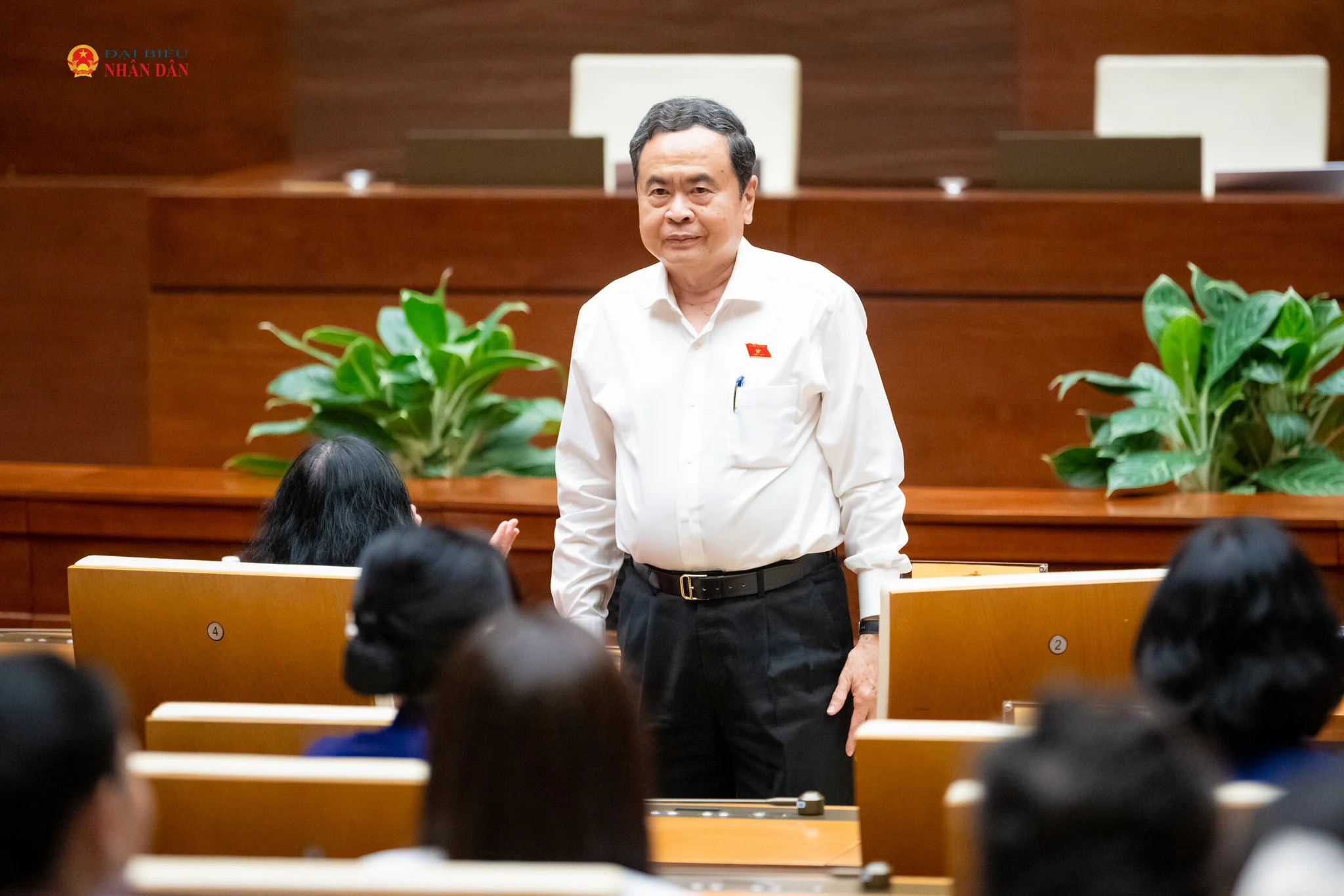 Thủ tướng Lê Minh Hưng và Chủ tịch Quốc hội Trần Thanh Mẫn gặp mặt nữ đại biểu Quốc hội