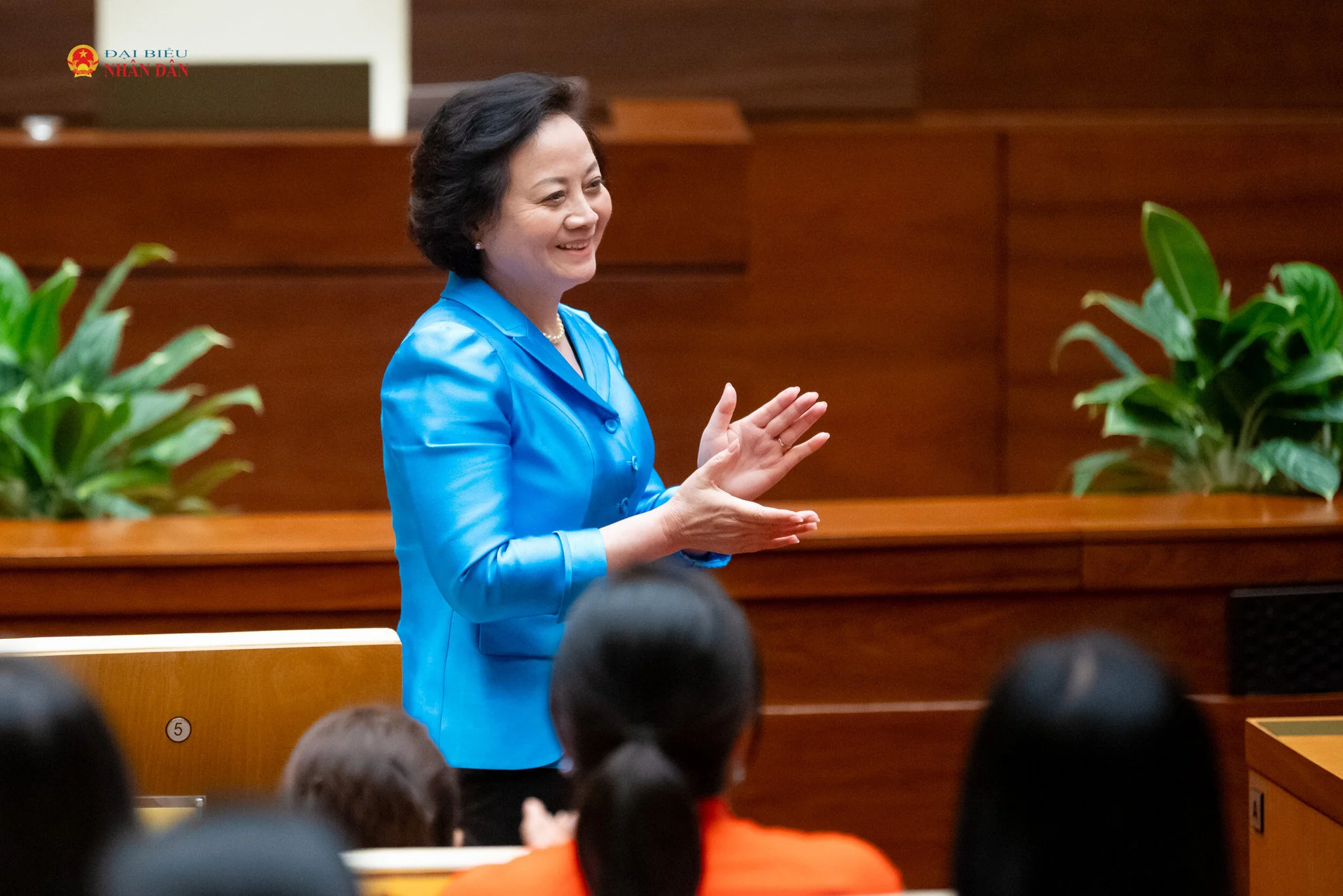 Thủ tướng Lê Minh Hưng và Chủ tịch Quốc hội Trần Thanh Mẫn gặp mặt nữ đại biểu Quốc hội