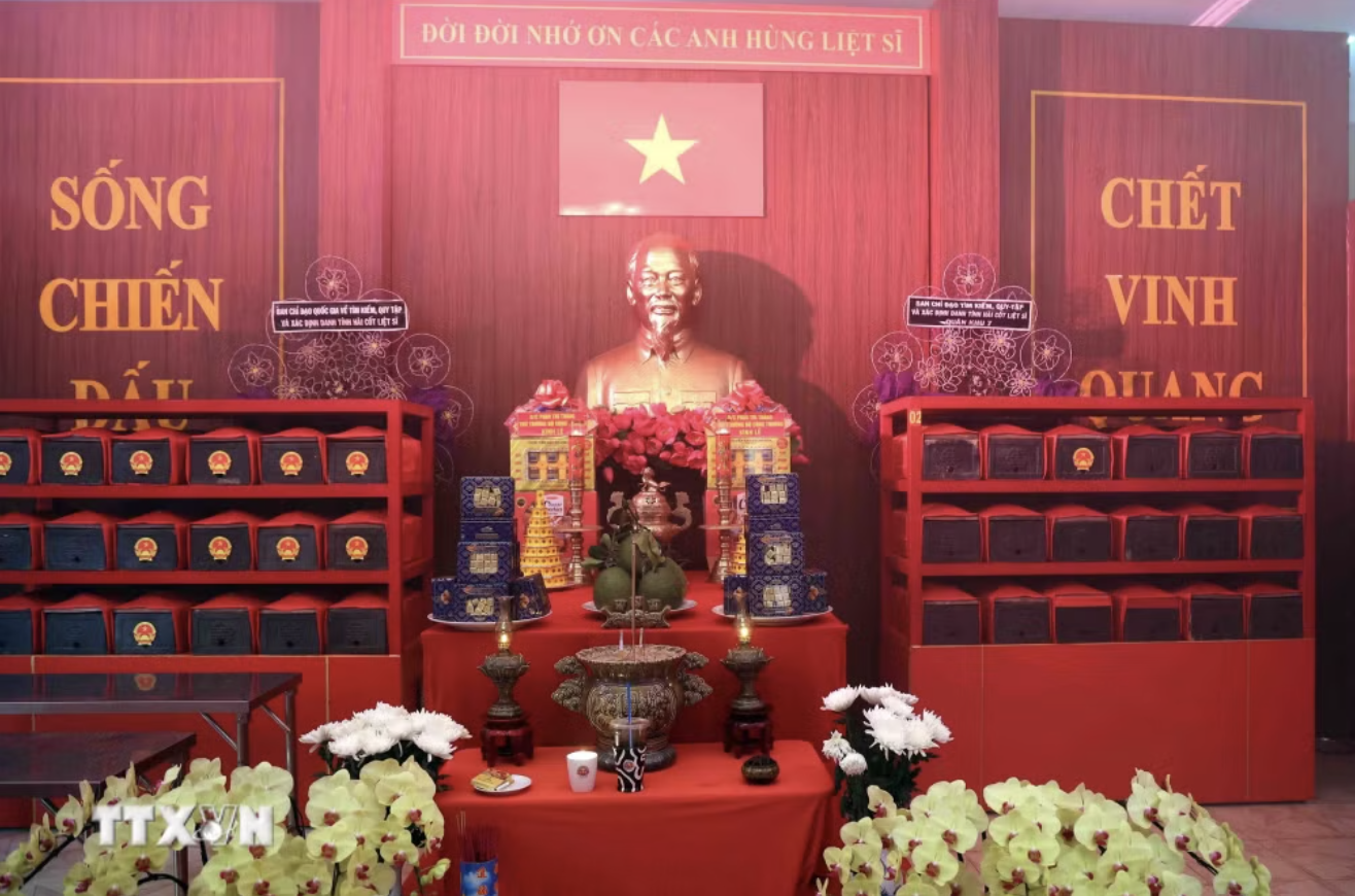 Quy tập 58 hài cốt liệt sỹ trong 5 ngày đầu của đợt 2 tại công viên Lê Thị Riêng
