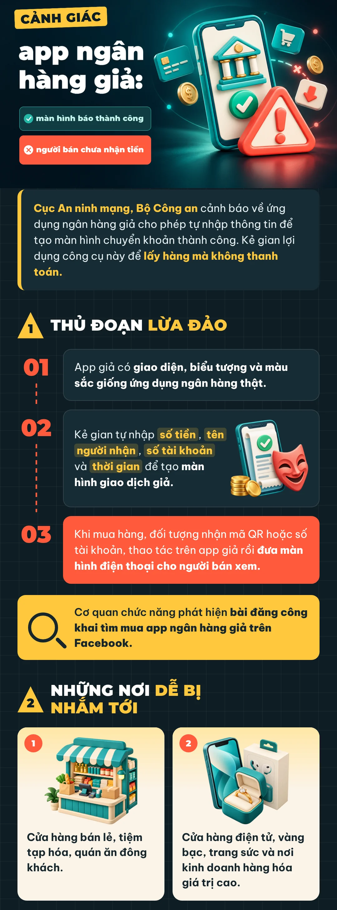 Cảnh giác app ngân hàng giả: màn hình báo thành công, người bán chưa nhận tiền