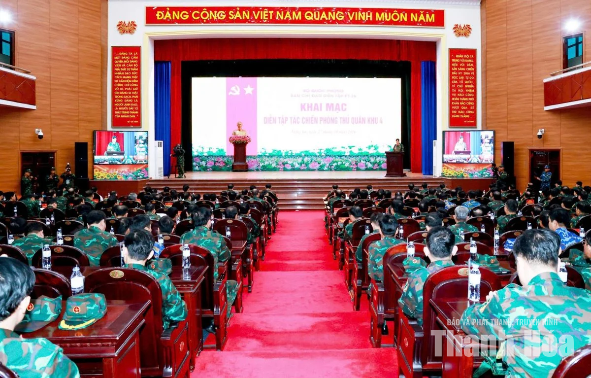 Khai mạc Diễn tập tác chiến phòng thủ Quân khu 4 năm 2026