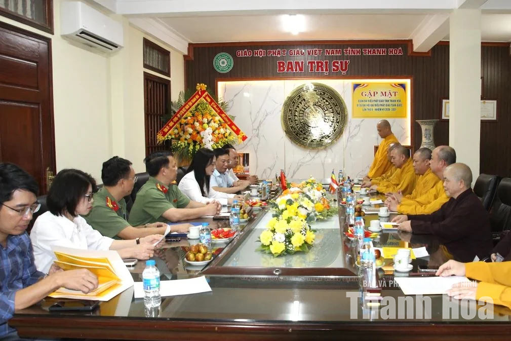 Gặp mặt Đoàn đại biểu Phật giáo tỉnh dự Đại hội đại biểu Phật giáo toàn quốc lần thứ X