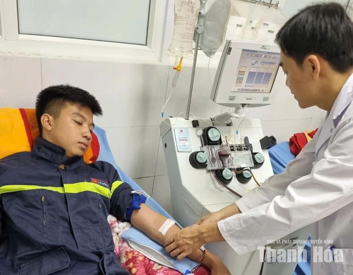 3 cán bộ, chiến sĩ Công an tỉnh kịp thời hiến máu cứu người