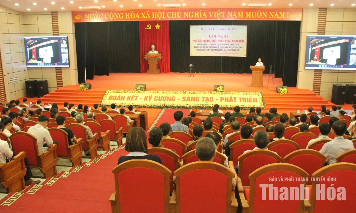 Đảng ủy phường Sầm Sơn học tập, quán triệt Chỉ thị 07-CT/TW của Bộ Chính trị