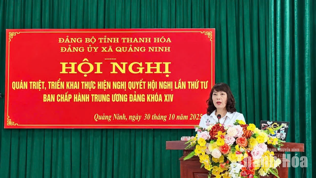 Xã Quảng Ninh quán triệt, triển khai các nghị quyết, chỉ thị của Đảng