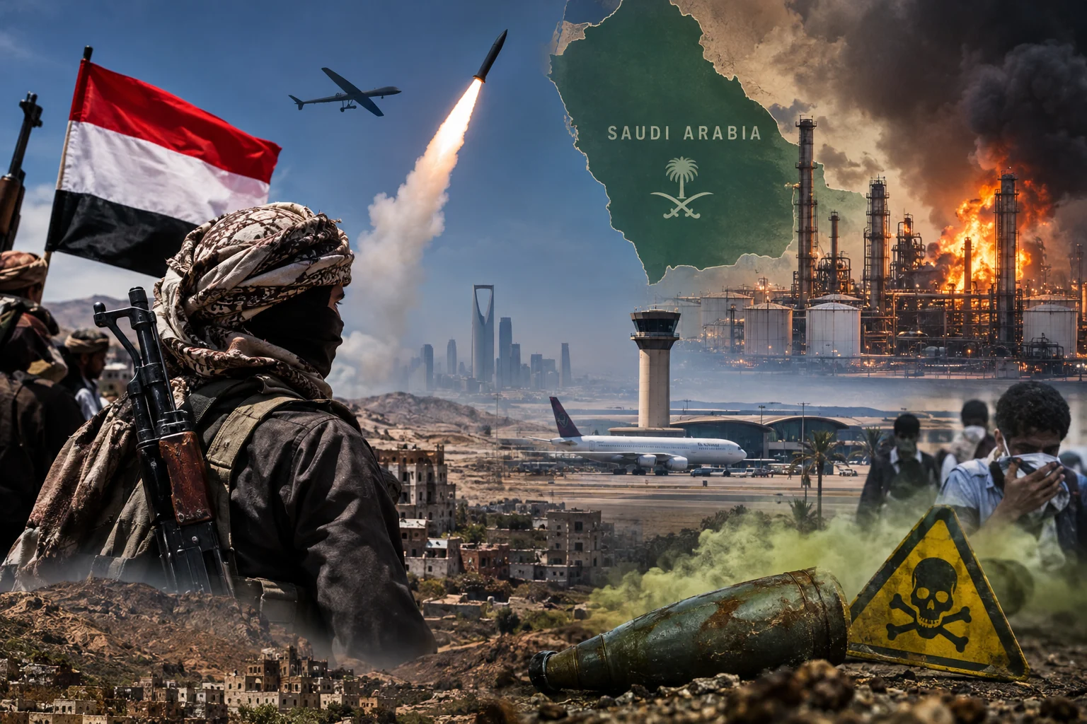 Yemen: Houthi tuyên bố tấn công Saudi Arabia, quân đội điều tra cáo buộc sử dụng khí độc