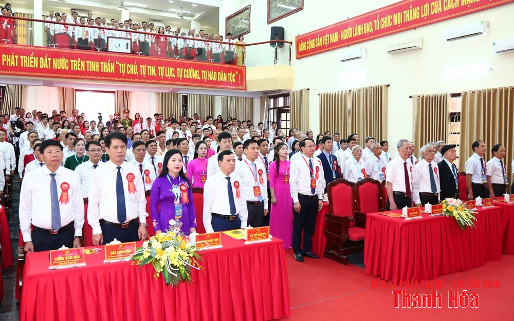 Phó Bí thư Thường trực Tỉnh ủy Lại Thế Nguyên dự Đại hội đại biểu Đảng bộ xã Thiệu Hóa