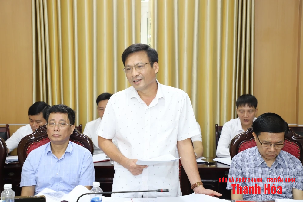 Phó Bí thư Tỉnh ủy Trịnh Tuấn Sinh chủ trì hội nghị cho ý kiến về công tác chuẩn bị Đại hội Đảng bộ 6 xã