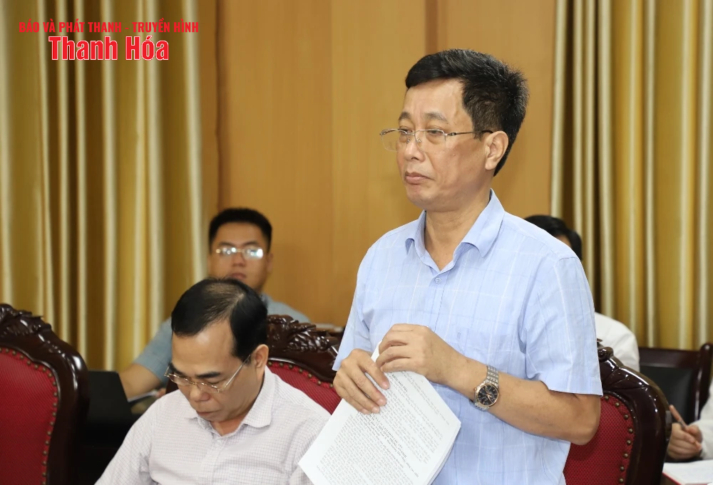 Phó Bí thư Tỉnh ủy Trịnh Tuấn Sinh chủ trì hội nghị cho ý kiến về công tác chuẩn bị Đại hội Đảng bộ 6 xã