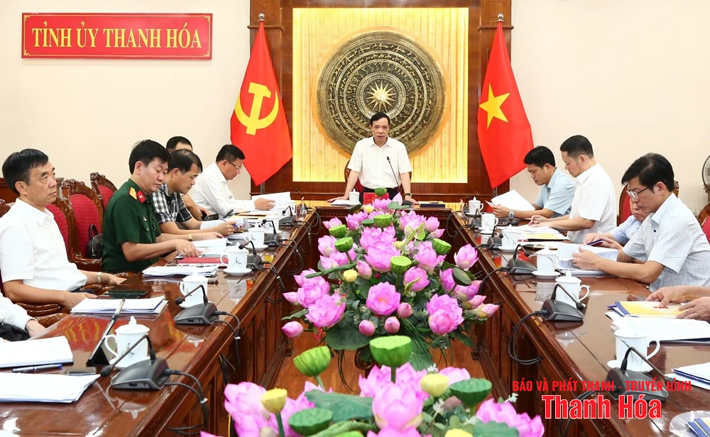 Cho ý kiến về phương án tổ chức phục vụ Đại hội đại biểu Đảng bộ tỉnh Thanh Hóa lần thứ XX, nhiệm kỳ 2025-2030