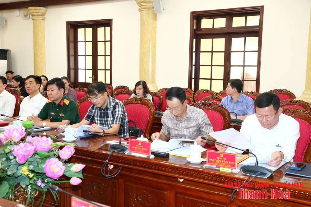 Cho ý kiến về phương án tổ chức phục vụ Đại hội đại biểu Đảng bộ tỉnh Thanh Hóa lần thứ XX, nhiệm kỳ 2025-2030