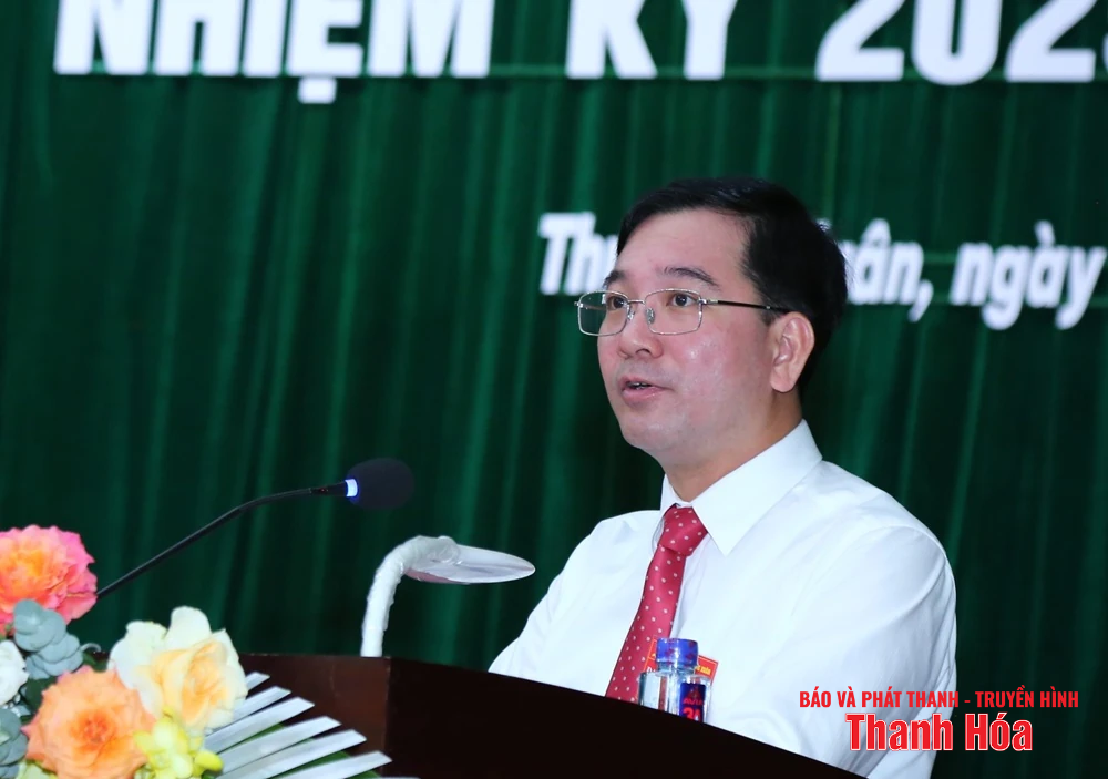 Phó Bí thư Thường trực Tỉnh ủy Lại Thế Nguyên dự Đại hội đại biểu Đảng bộ xã Thường Xuân