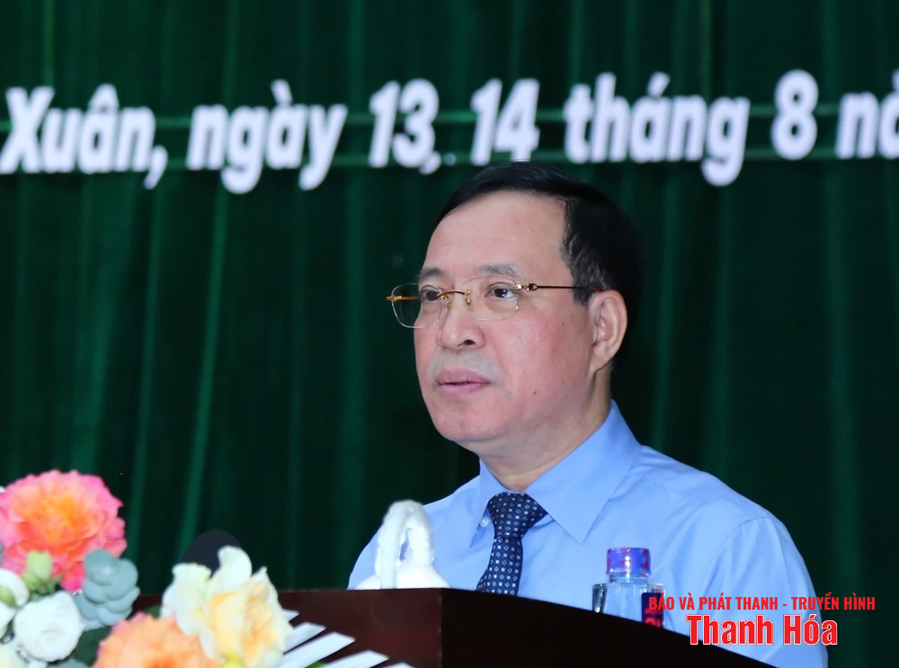 Phó Bí thư Thường trực Tỉnh ủy Lại Thế Nguyên dự Đại hội đại biểu Đảng bộ xã Thường Xuân