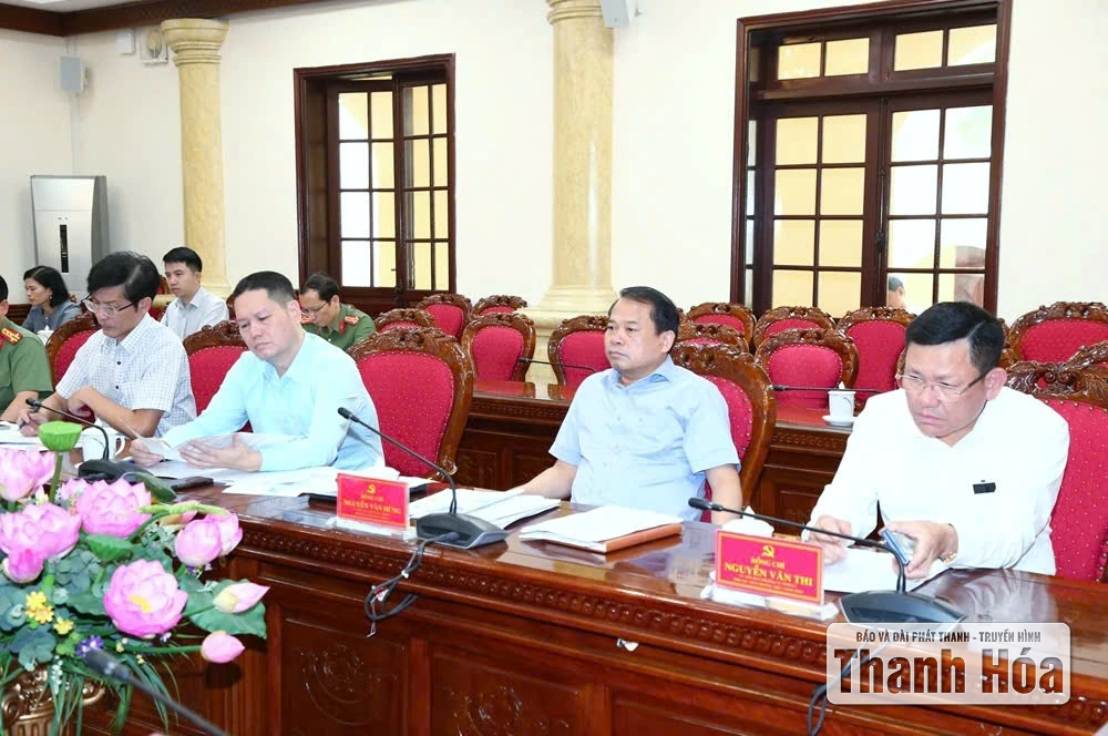 Cho ý kiến về phương án tổ chức phục vụ Đại hội đại biểu Đảng bộ tỉnh Thanh Hóa lần thứ XX, nhiệm kỳ 2025-2030