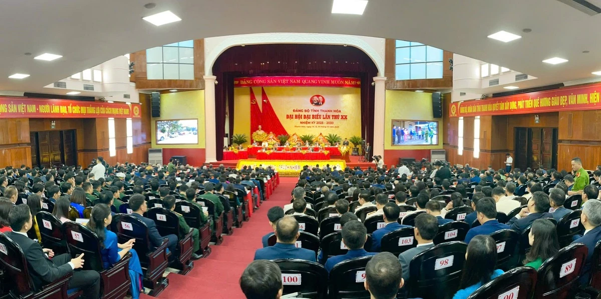 Khai mạc trọng thể Đại hội đại biểu Đảng bộ tỉnh Thanh Hóa lần thứ XX, nhiệm kỳ 2025-2030