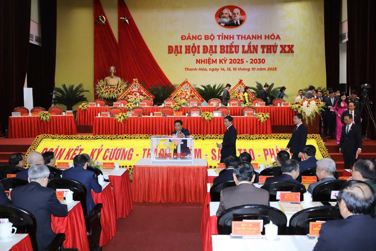 Khai mạc trọng thể Đại hội đại biểu Đảng bộ tỉnh Thanh Hóa lần thứ XX, nhiệm kỳ 2025-2030