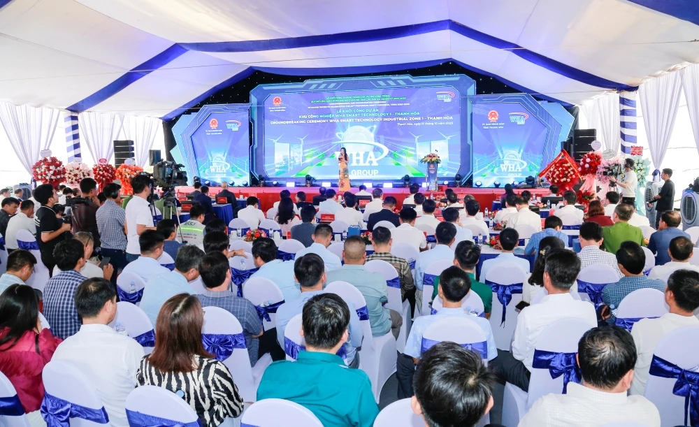 Khởi công dự án Đầu tư xây dựng và kinh doanh hạ tầng khu công nghiệp WHA Smart Technology 1 - Thanh Hóa