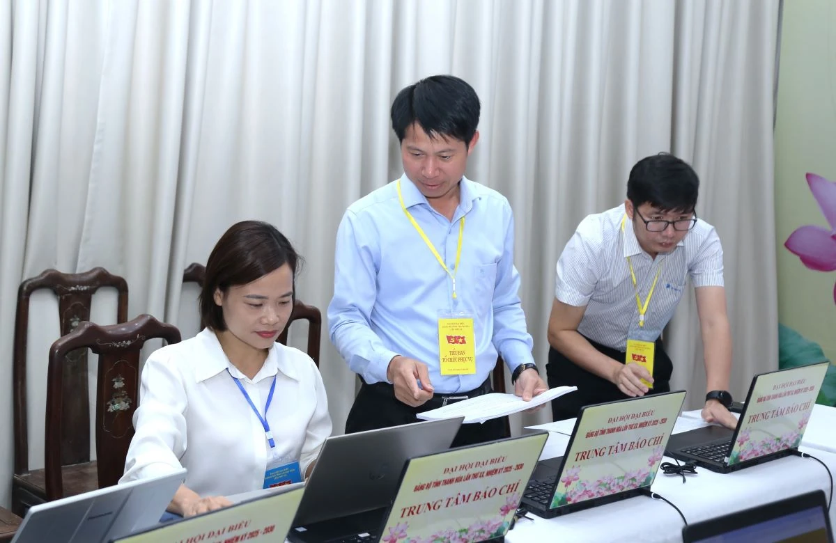 Hơn 60 cơ quan báo chí tác nghiệp tại Đại hội đại biểu Đảng bộ tỉnh Thanh Hóa lần thứ XX