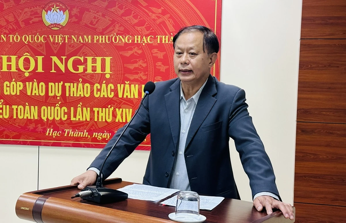 MTTQ phường Hạc Thành lấy ý kiến góp ý dự thảo các văn kiện trình Đại hội XIV của Đảng