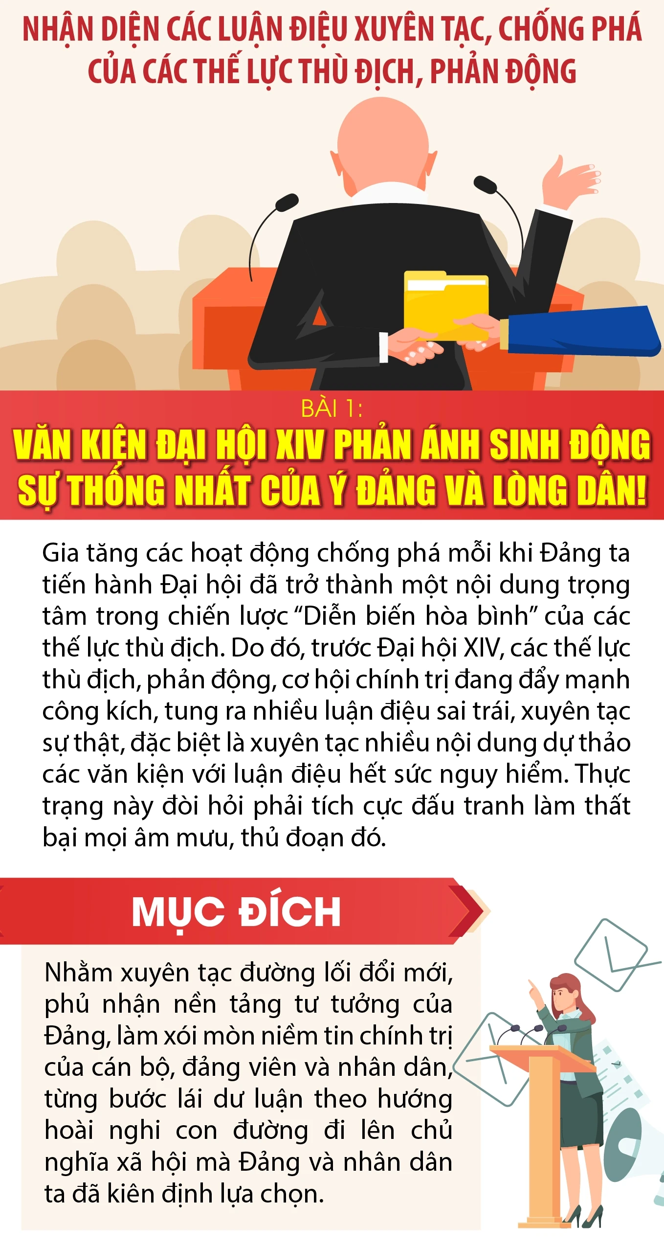 Văn kiện Đại hội XIV phản ánh sinh động sự thống nhất của ý Đảng và lòng dân!