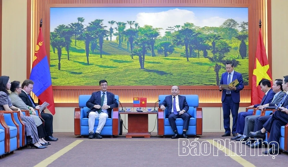 Chairman of the Provincial Peoples Council Bui Duc Hinh Receives Mongolian Ambassador to Vietnam