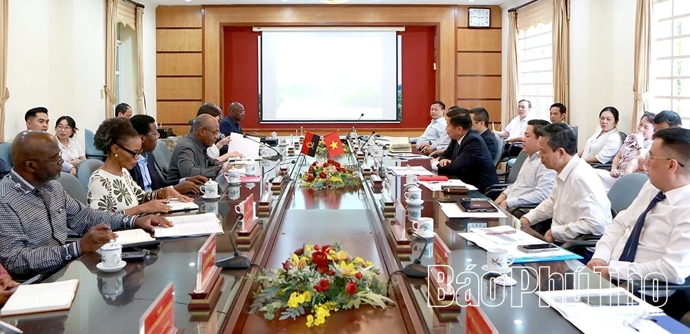 Delegation from the Ministry of Agriculture and Forestry of the Republic of Angola Visits and Works in Phu Tho Province