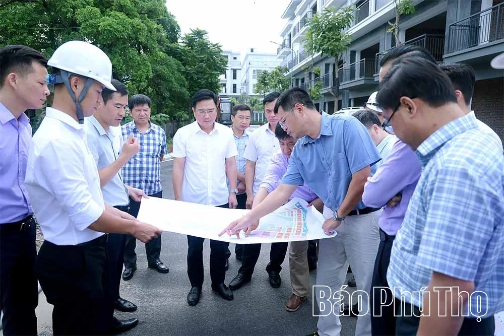 Vice Chairman of Phu Tho Provincial Peoples Committee Inspects Two Key Urban Development Projects