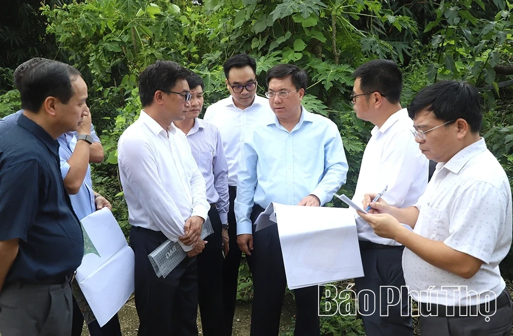 Chairman of the Provincial Peoples Committee Tran Duy Dong Inspects Progress of Social Housing Projects in Viet Tri Urban Area