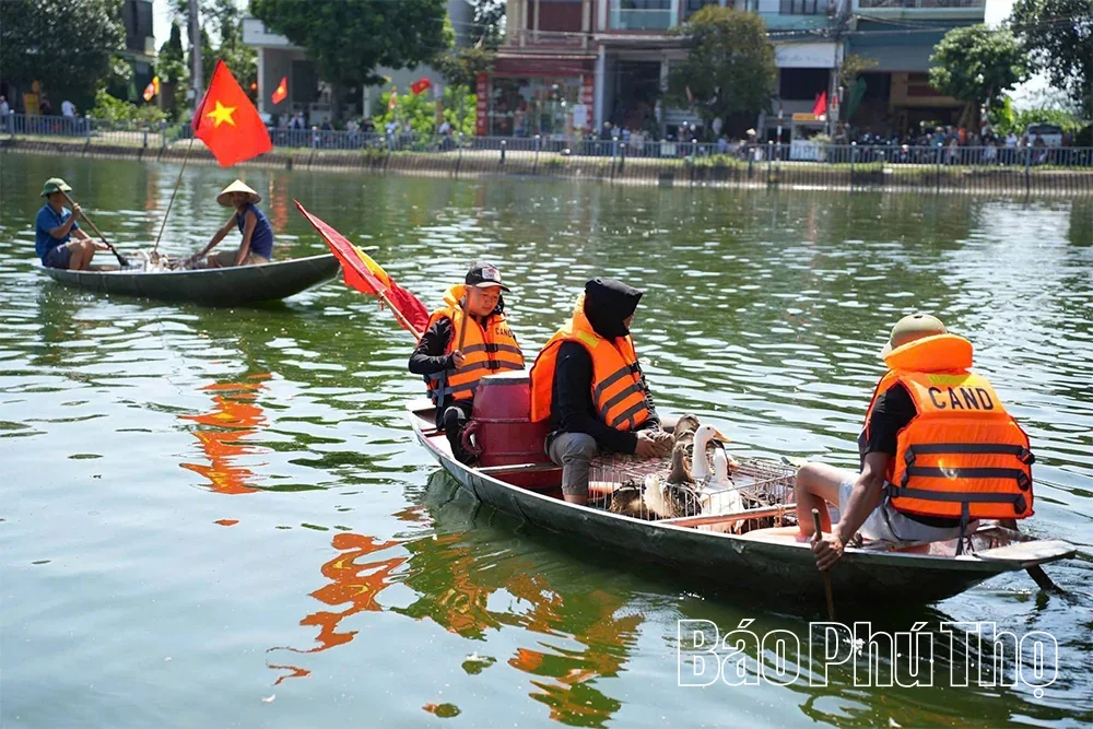 Phung Nguyen Commune: Duck Catching Swimming Game Creates Strong Appeal During September 2 Holiday