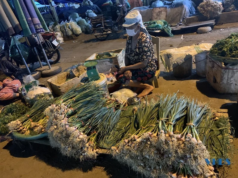 Tất bật chợ rau đêm