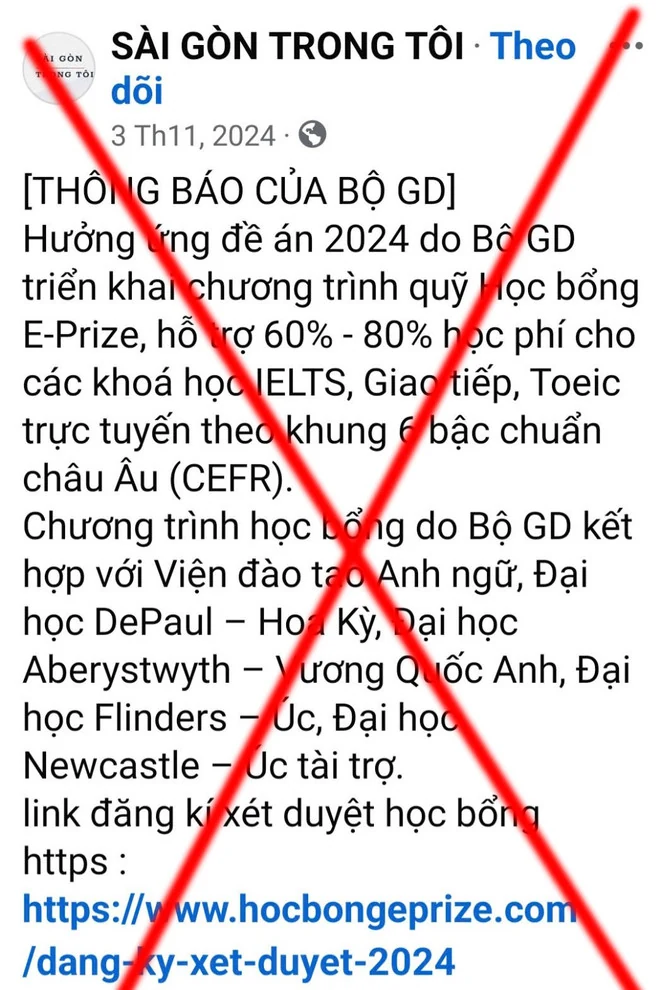 Bộ GD-ĐT cảnh báo trang Facebook mạo danh Bộ tổ chức thi, sự kiện