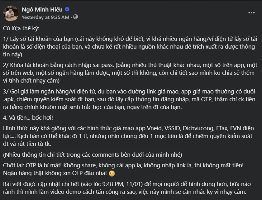 Thực hư việc quét mã QR, mất sạch tiền trong tài khoản ngân hàng