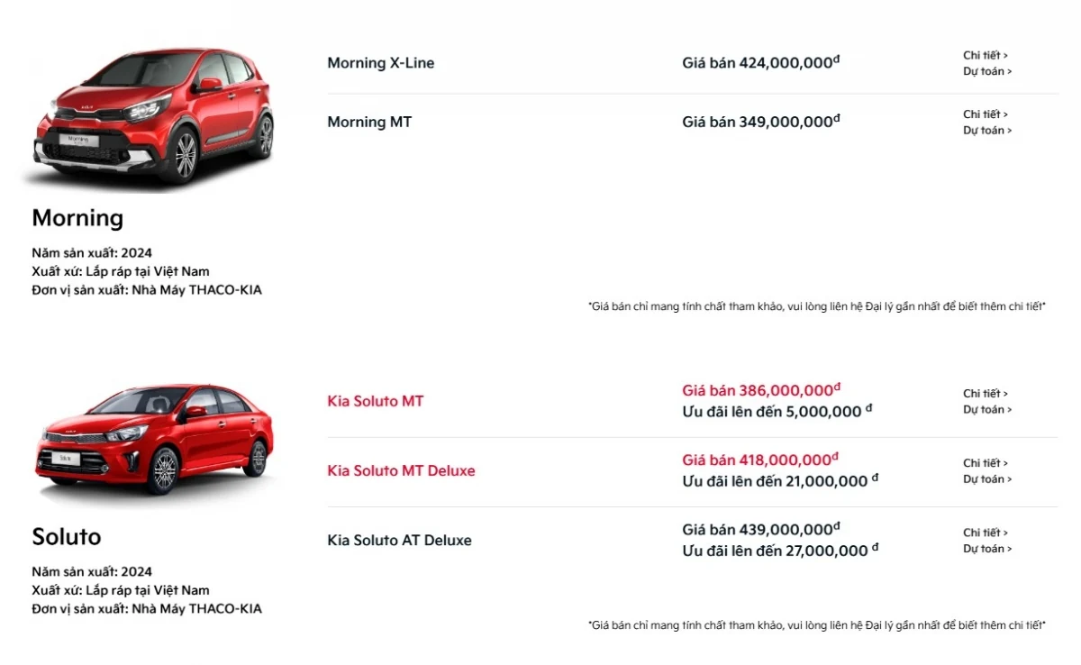 Kia lược bỏ phiên bản xe Morning và Soluto tại Việt Nam