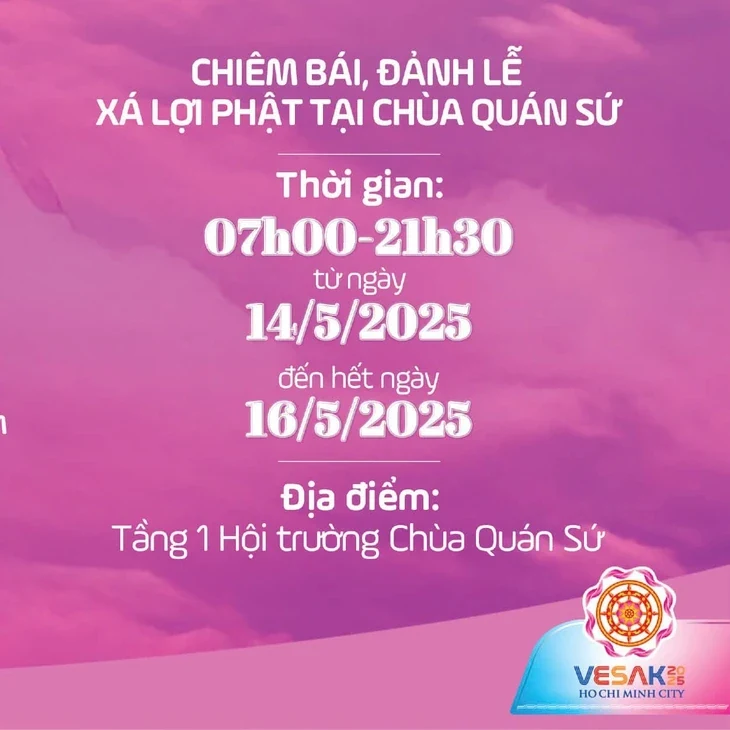 Cung rước và tôn trí Xá lợi Đức Phật về chùa Quán Sứ (Hà Nội) từ ngày 13/5