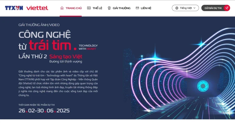 Hướng dẫn nộp tác phẩm dự Giải thưởng ảnh và video Công nghệ từ trái tim