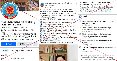 Cảnh báo trang Facebook tích xanh giả mạo Bộ Tài Chính hỗ trợ lấy lại tiền bị lừa