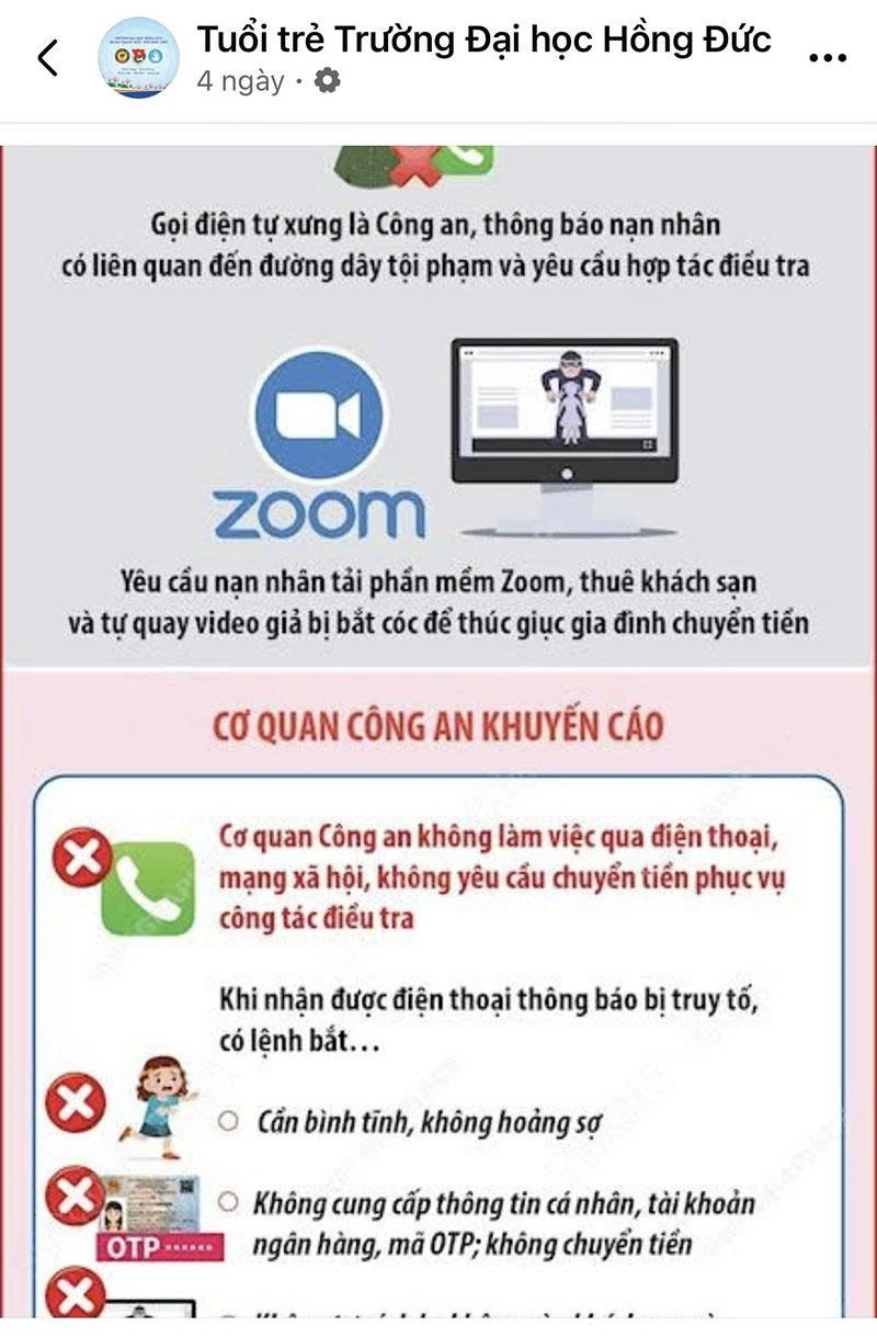 Sinh viên cảnh giác trước nạn bắt cóc online