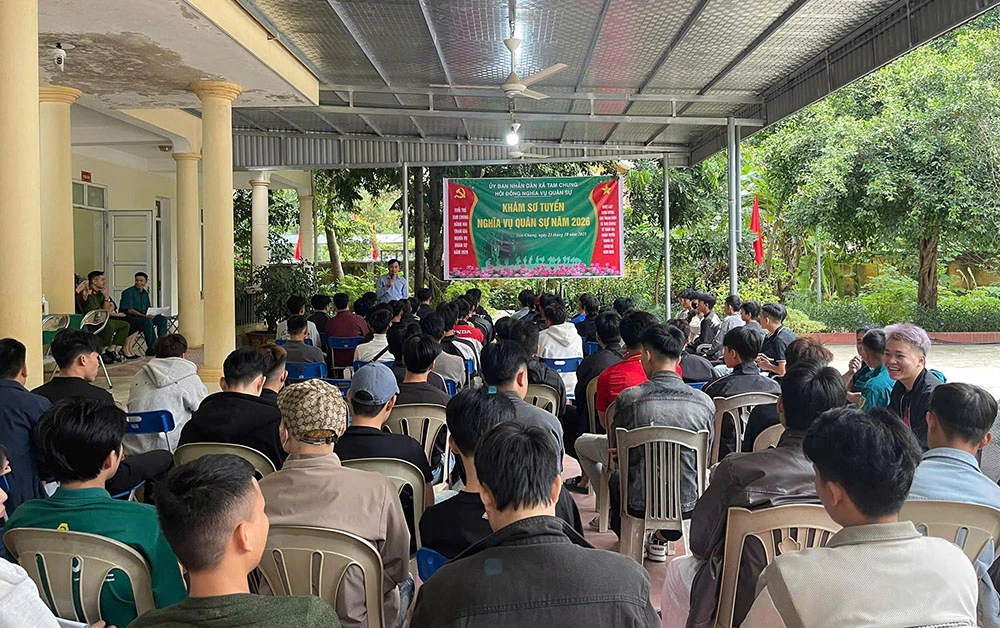 Tam Chung tổ chức khám sơ tuyển nghĩa vụ quân sự năm 2026