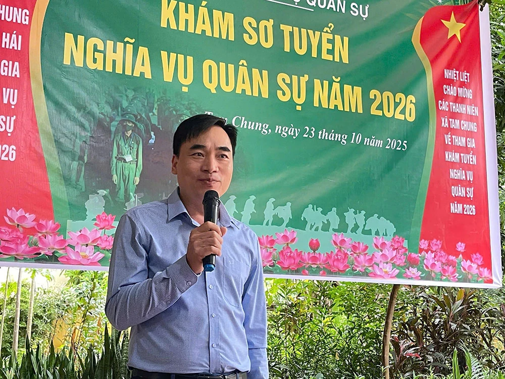 Tam Chung tổ chức khám sơ tuyển nghĩa vụ quân sự năm 2026