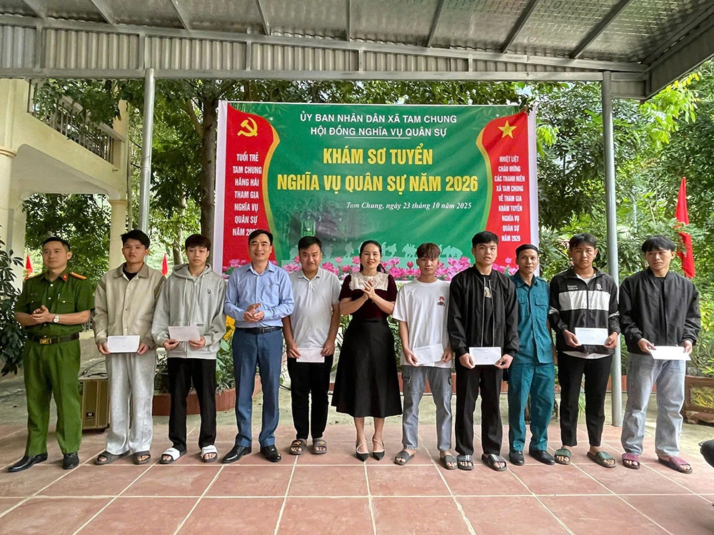 Tam Chung tổ chức khám sơ tuyển nghĩa vụ quân sự năm 2026