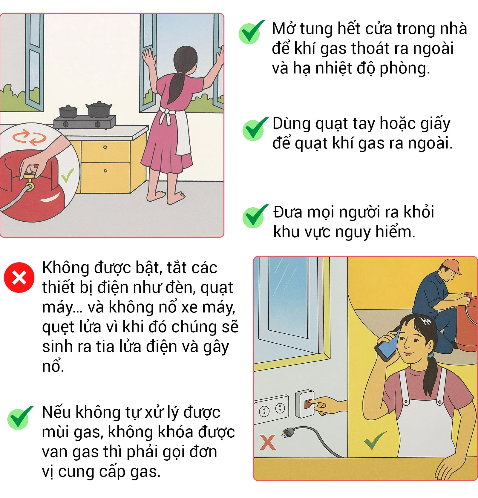 Kỹ năng xử lý sự cố rò rỉ khí gas
