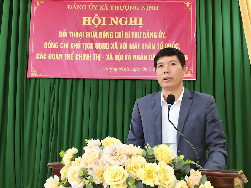 Xã Thượng Ninh: Đối thoại giữa người đứng đầu cấp ủy, chính quyền với MTTQ, các đoàn thể chính trị - xã hội và Nhân dân