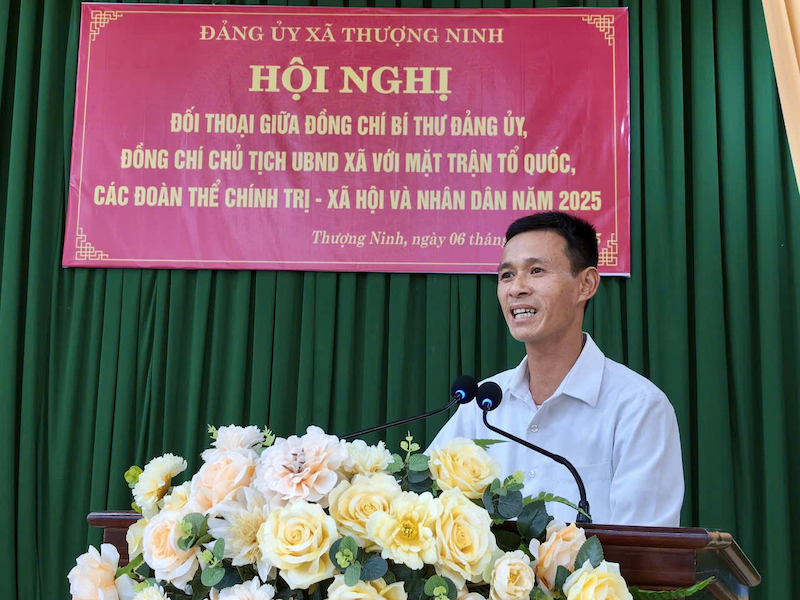 Xã Thượng Ninh: Đối thoại giữa người đứng đầu cấp ủy, chính quyền với MTTQ, các đoàn thể chính trị - xã hội và Nhân dân