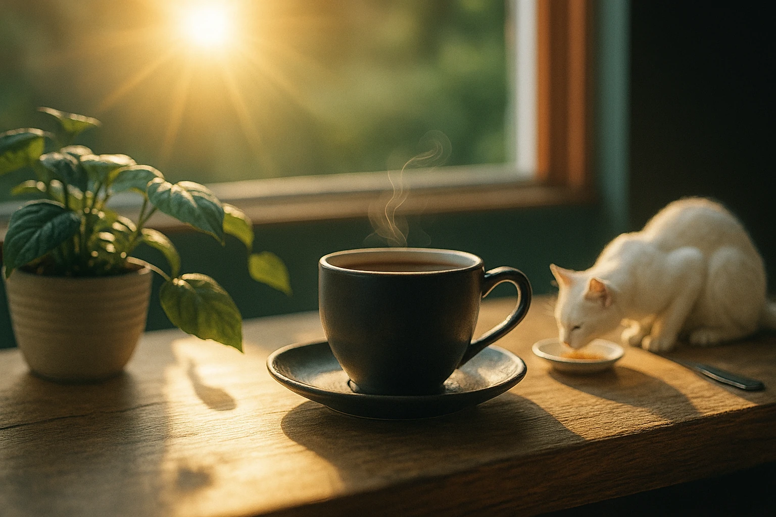 Một sớm mai... con mèo đã trở lại...